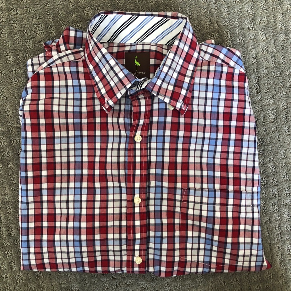 Tailorbyrd Button Down Shirt - Red & Blue